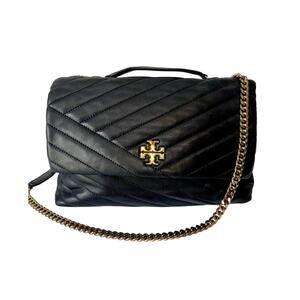Tory Burch Kira Chevron Leather Quilted Convertible Shoulder Crossbody Flap Bag